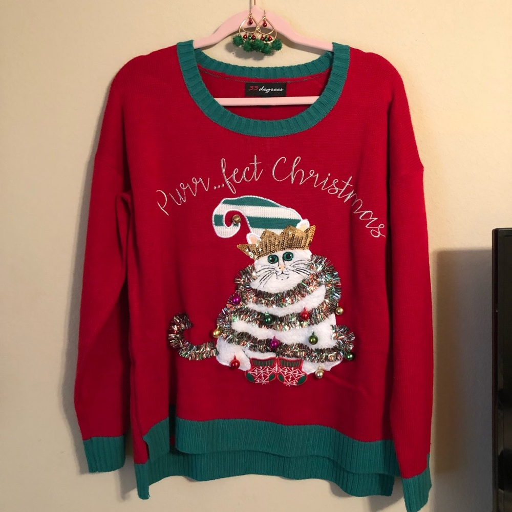 Christmas Sweater and Earrings